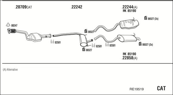 Układ wydechowy WALKER RE19519