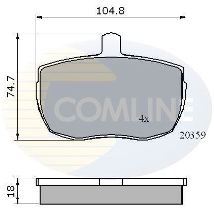 Zestaw klocków hamulcowych, hamulce tarczowe COMLINE CBP0319