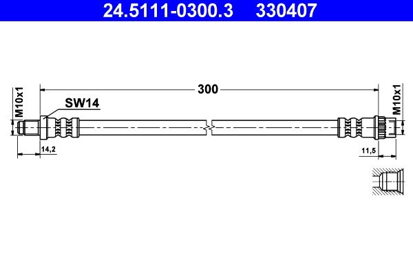 Brzdová hadice ATE 24.5111-0300.3