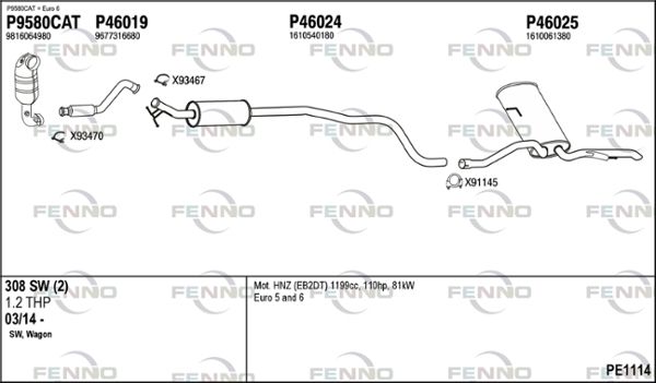Układ wydechowy FENNO PE1114