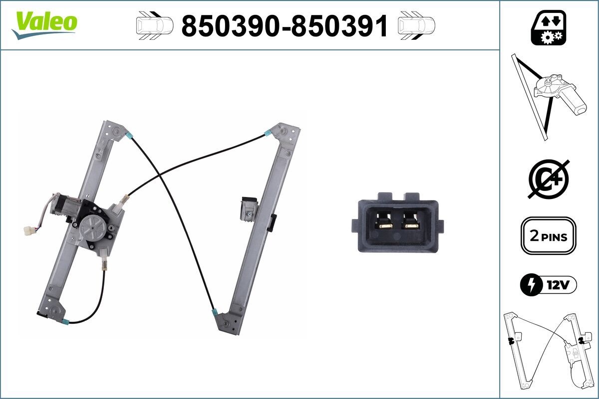 Mecanism actionare geam VALEO 850390