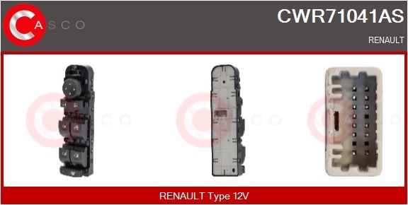 Spínač, zvedací zařízení oken CASCO CWR71041AS