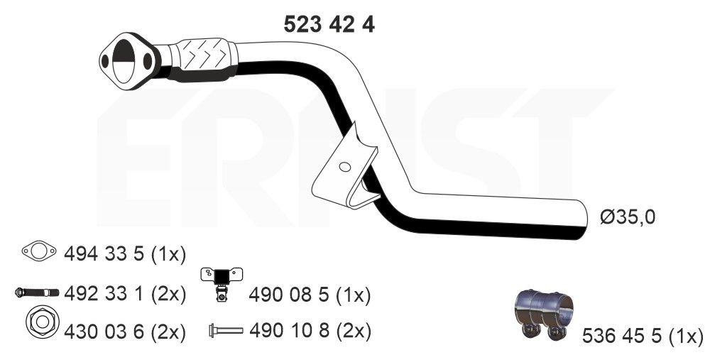 Racord evacuare ERNST 523424