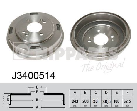 Tambur frana NIPPARTS J3400514