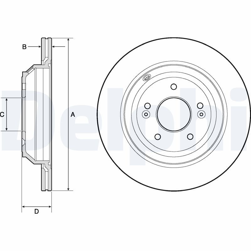 Tarcza hamulcowa DELPHI BG4756C