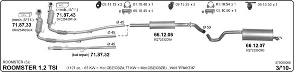 Układ wydechowy IMASAF 575000066