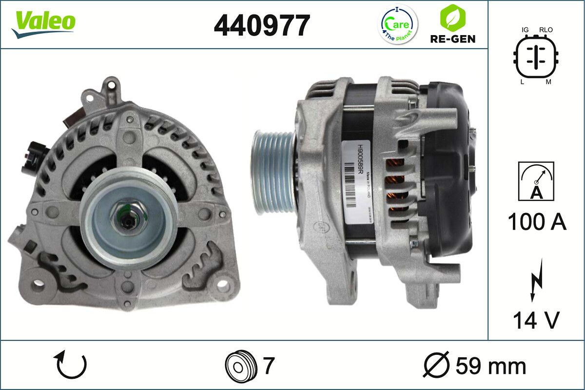 Generator / Alternator VALEO RE-GEN REMANUFACTURED 440977
