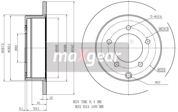 Brzdový kotouč MAXGEAR 19-2389