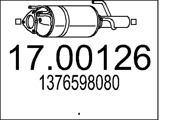 Filtr sadzy / filtr cząstek stałych, układ wydechowy MTS 1376598080