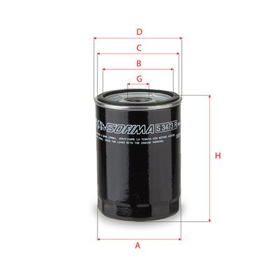 Filtru ulei SOFIMA S 3473 R