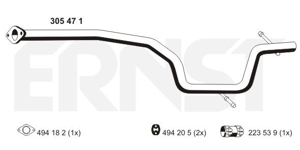 Rura wydechowa ERNST 305471