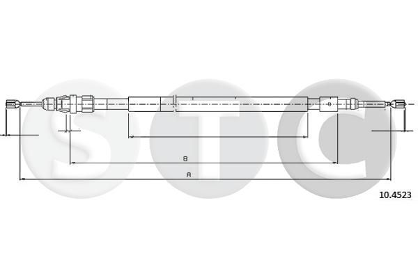 Cięgło, hamulec postojowy STC T480840