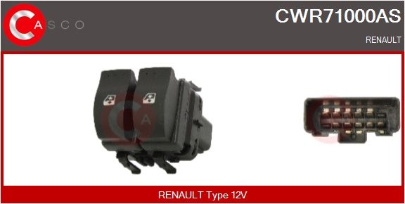 Spínač, zvedací zařízení oken CASCO CWR71000AS