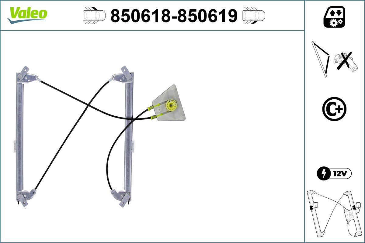 Mecanism actionare geam VALEO 850618