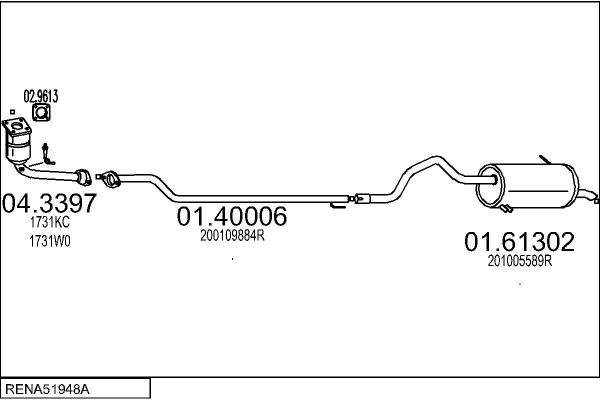 Układ wydechowy MTS RENA51948A023494