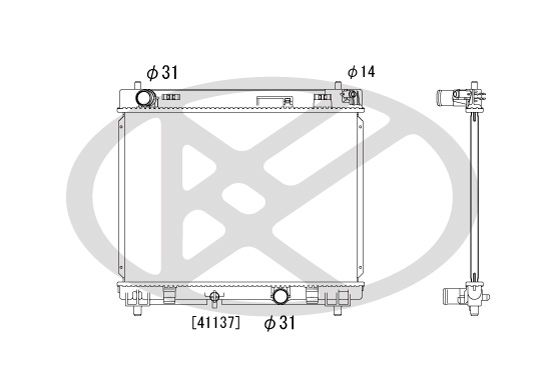 Radiator, racire motor KOYORAD PL012005