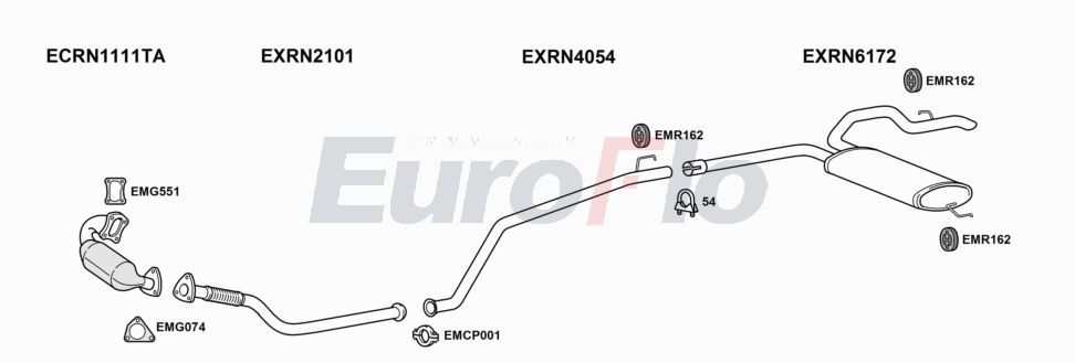 Układ wydechowy EUROFLO RNTRA20D7004A00