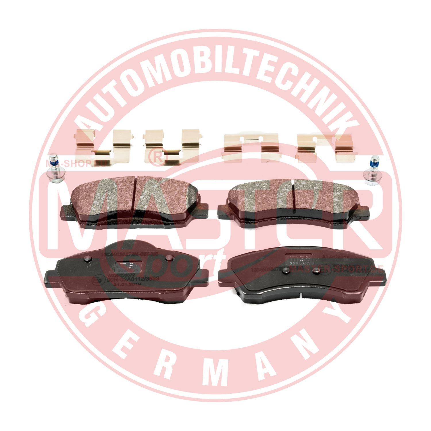 Zestaw klocków hamulcowych, hamulce tarczowe MASTER-SPORT GERMANY 13046038672N-SET-MS