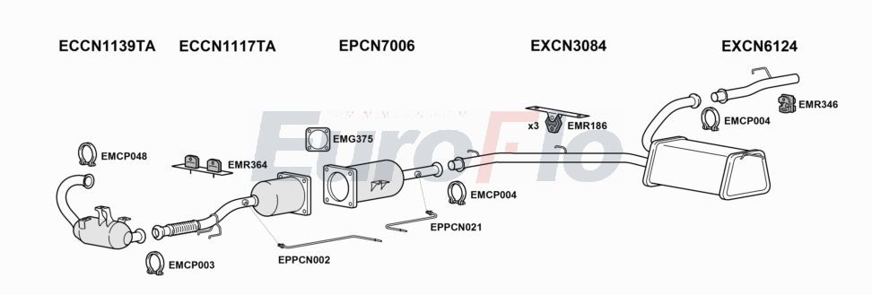 Układ wydechowy EUROFLO CNDIS20D7022A00