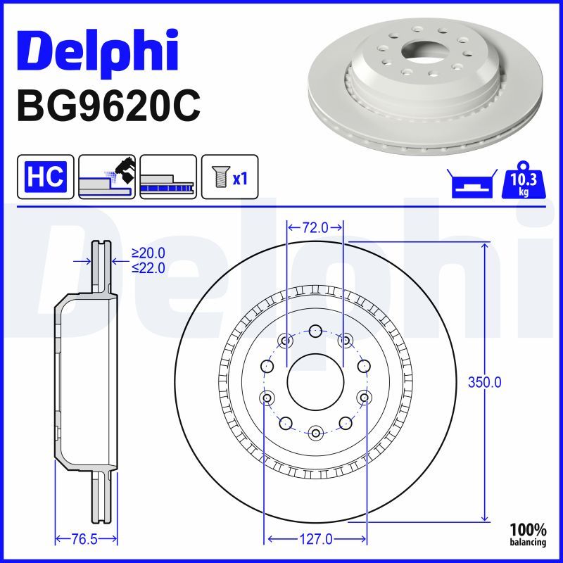 Disc frana DELPHI BG9620C
