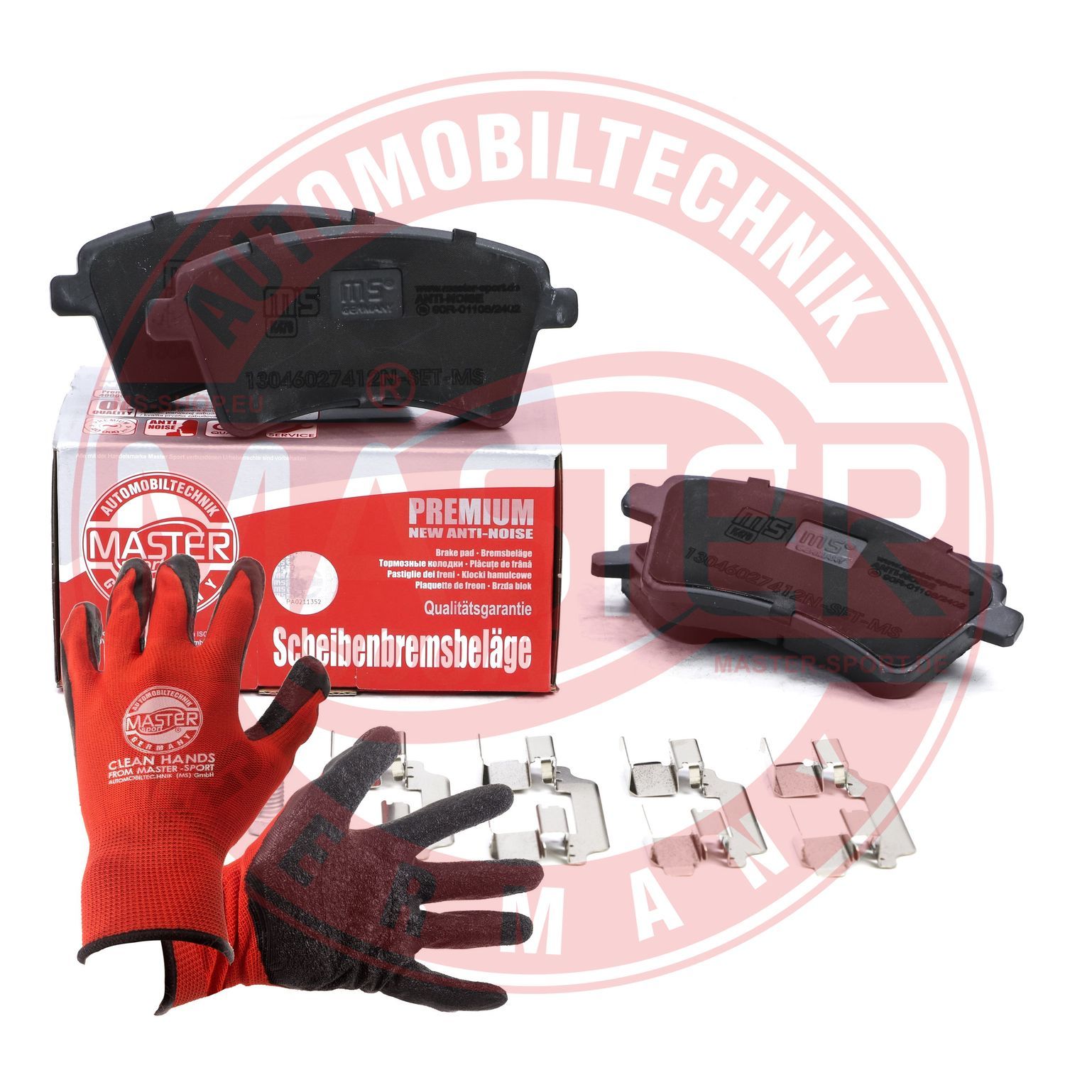 Zestaw klocków hamulcowych, hamulce tarczowe MASTER-SPORT GERMANY 13046027412N-SET-MSP
