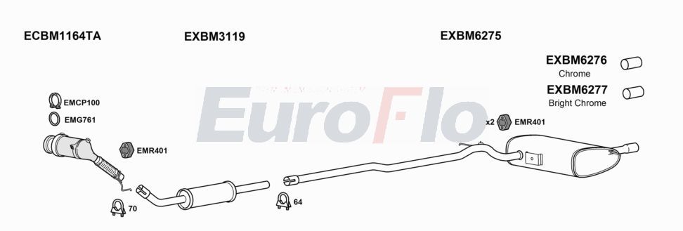 Układ wydechowy EUROFLO MIHAT151005B
