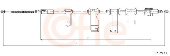 Tažné lanko, parkovací brzda COFLE 17.2571