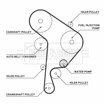 Pompa wodna + zestaw paska rozrządu BORG & BECK BTW1005
