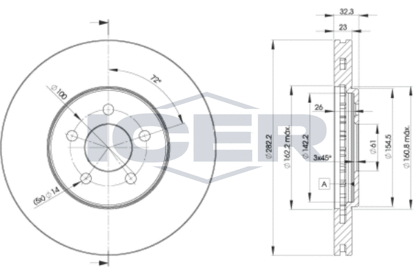 Tarcza hamulcowa ICER 78BD4073-2