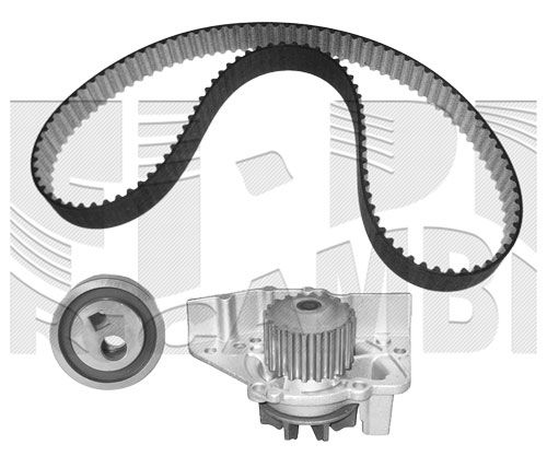 Pompa wodna + zestaw paska rozrządu CALIBER 0014KFW