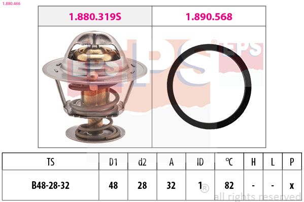 Levně Termostat, chladivo EPS 1.880.466