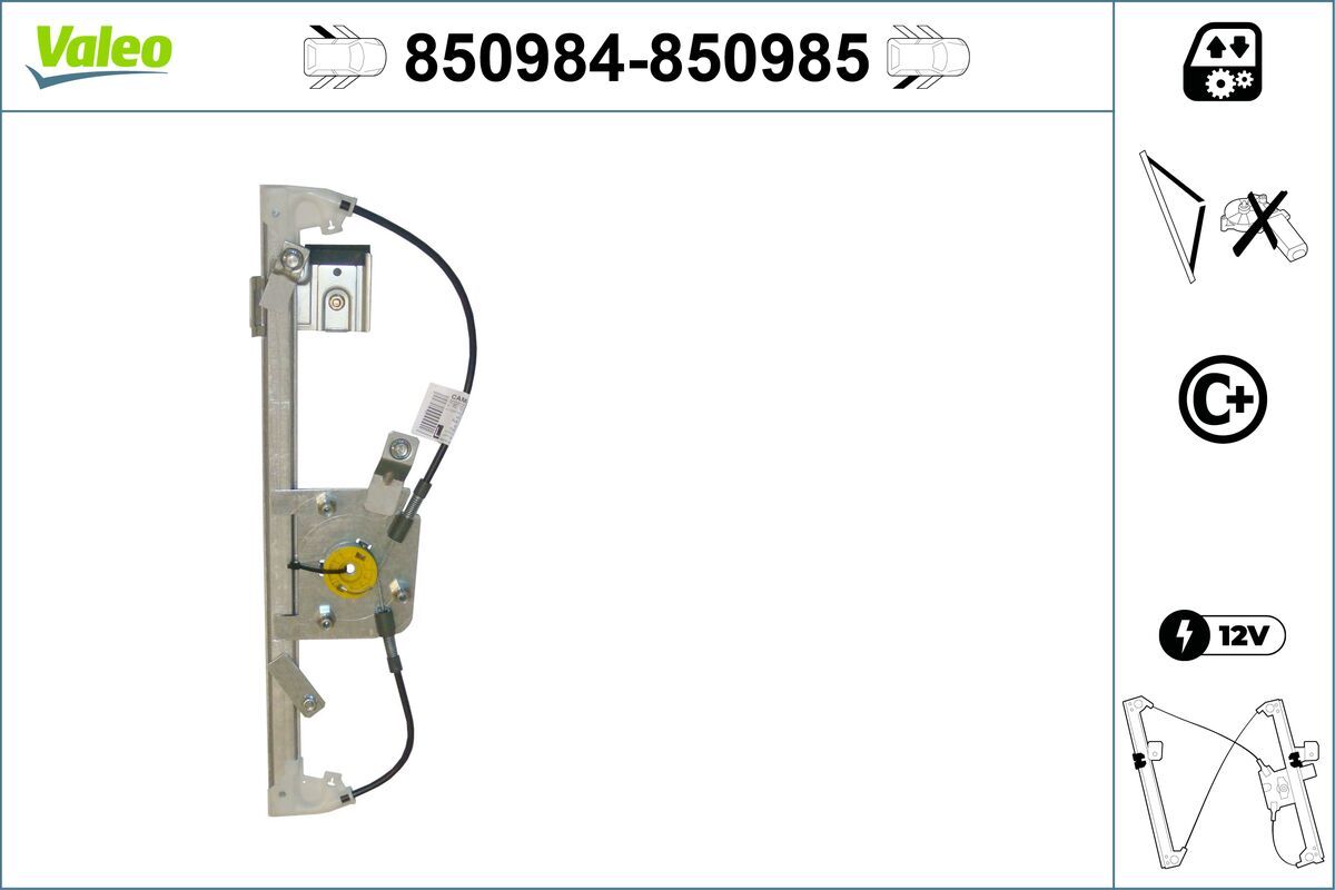 Mecanism actionare geam VALEO 850984