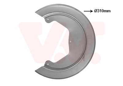Panel rozbryzgiwujący, tarcza hamulcowa VAN WEZEL 2815374