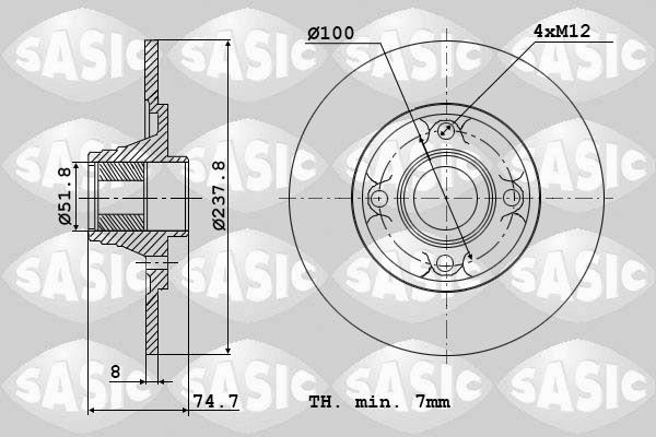 Tarcza hamulcowa SASIC 4004287J