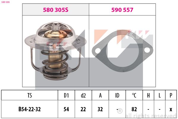 Termostat, środek chłodzący KW 580 305