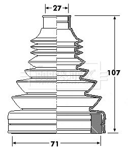 Zestaw osłon, wał napędowy BORG & BECK BCB6172