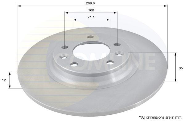 Tarcza hamulcowa COMLINE ADC1551