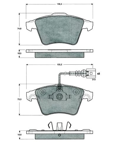 set placute frana,frana disc MTR MT472