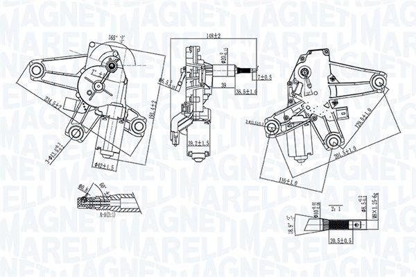 Silnik wycieraczek MAGNETI MARELLI 064074400010