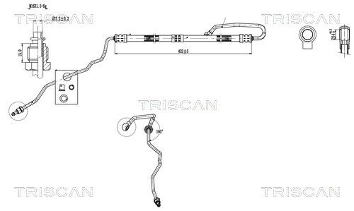 Wąż hydrauliczny, system kierowania TRISCAN 851629024