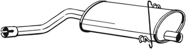 Средний глушитель выхлопных газов