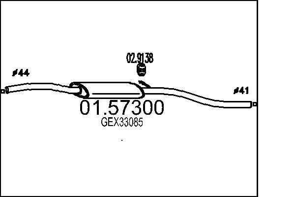 Tłumik środkowy MTS 01.57300