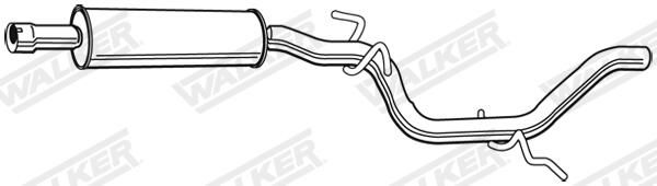 Levně Střední tlumič výfuku WALKER 23029