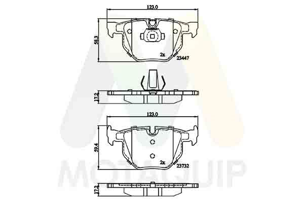set placute frana,frana disc MOTAQUIP LVXL1653