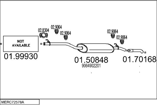 Układ wydechowy MTS MERC72578A031157