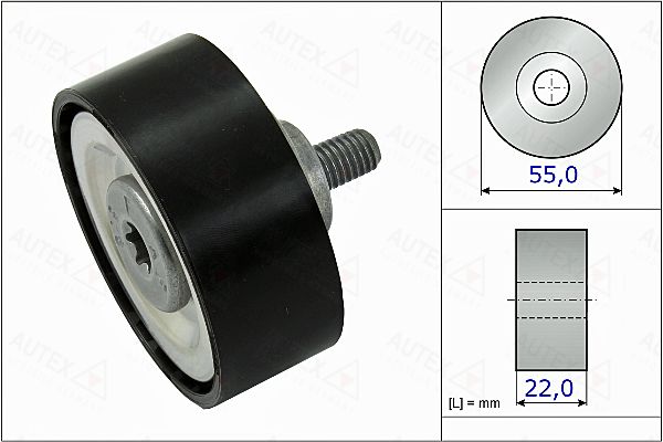 rolka kierunkowa / prowadząca, pasek klinowy zębaty AUTEX 655091