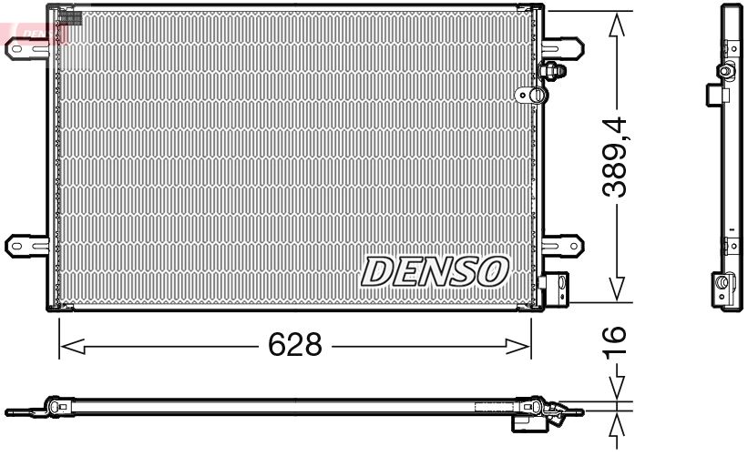 Kondenzátor klimatizácie DENSO DCN02037