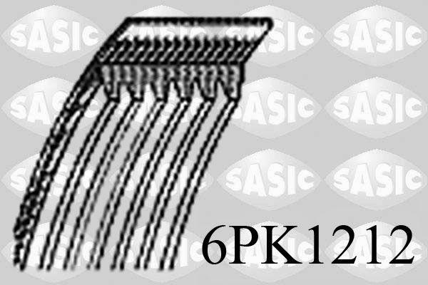 Pasek klinowy wielorowkowy SASIC 6PK1212