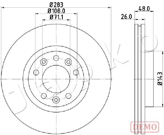Tarcza hamulcowa JAPKO 600634C