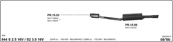 Układ wydechowy IMASAF 565000012